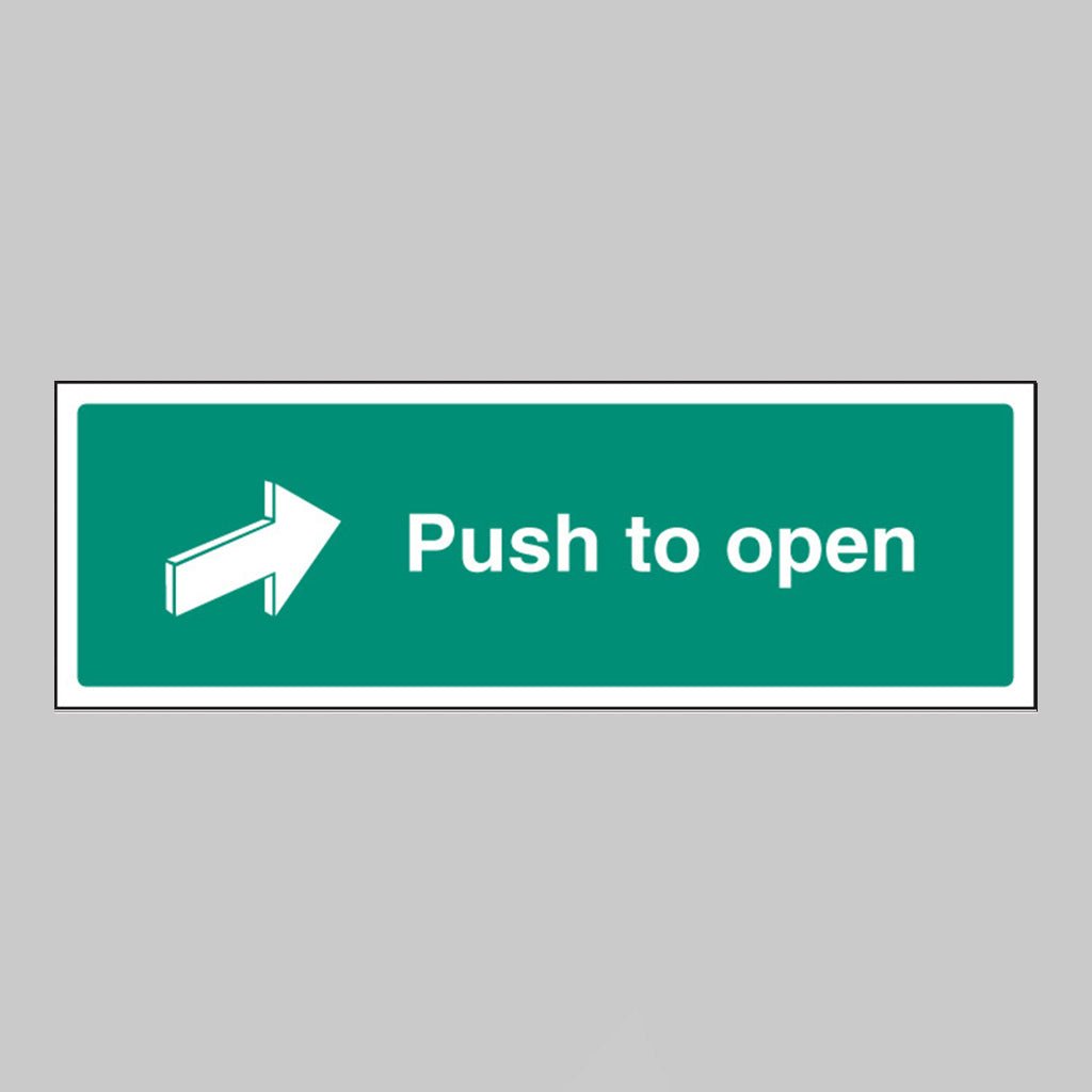 Push To Open Sign - Ready Set SuppliedPush To Open SignRigid Plastic12050G