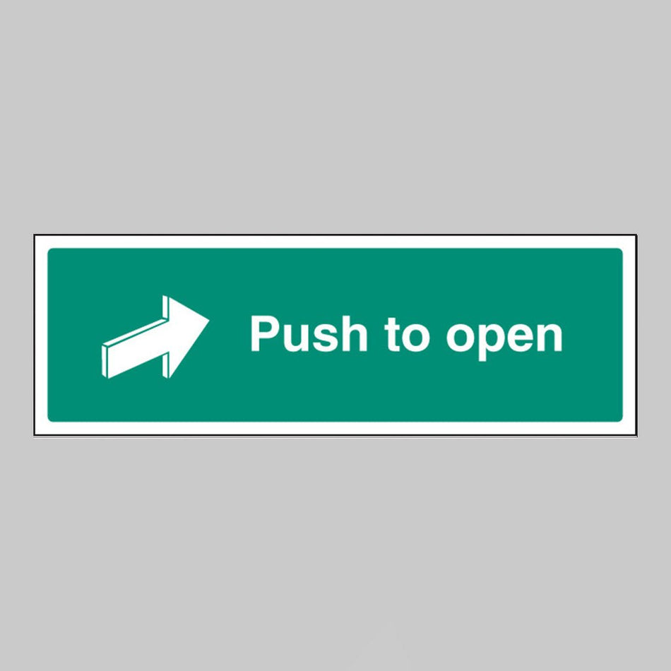 Push To Open Sign - Ready Set SuppliedPush To Open SignRigid Plastic12050G