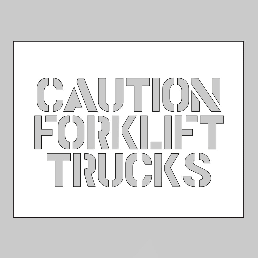 PVC Stencil 600 x 400mm - Caution Forklift Trucks - Ready Set SuppliedPVC Stencil 600 x 400mm - Caution Forklift Trucks59602