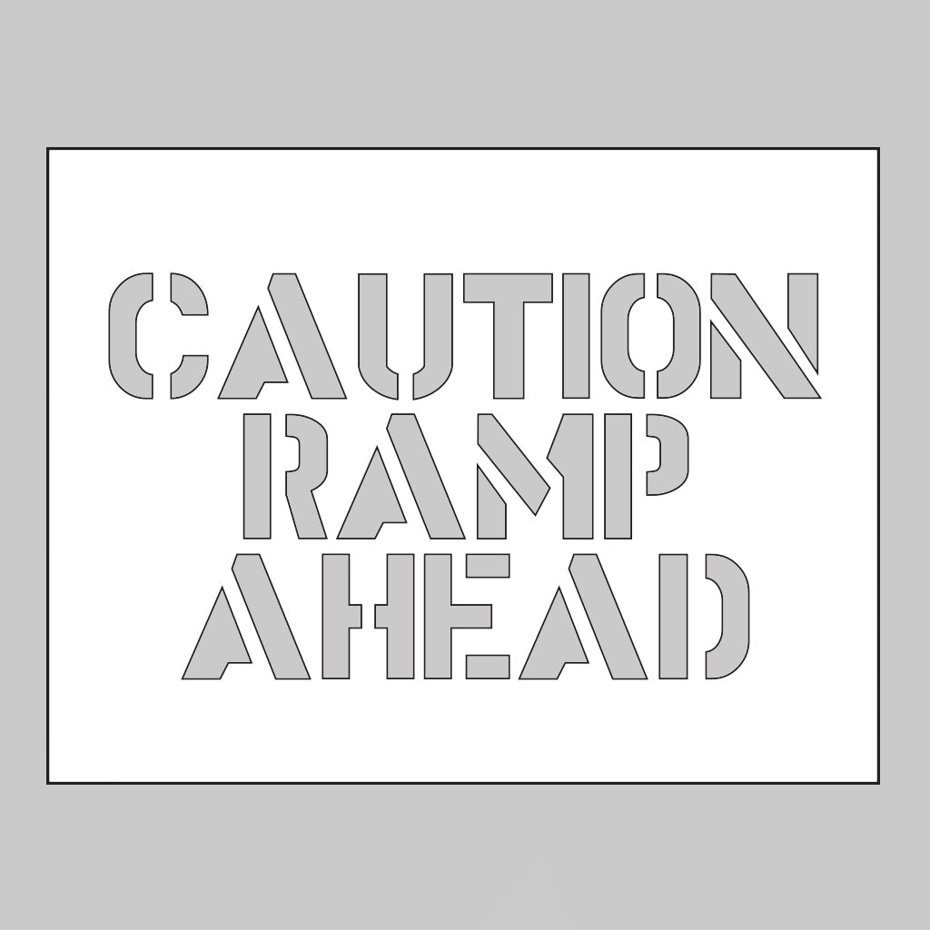 PVC Stencil 600 x 400mm - Caution Ramp Ahead - Ready Set SuppliedPVC Stencil 600 x 400mm - Caution Ramp Ahead59589