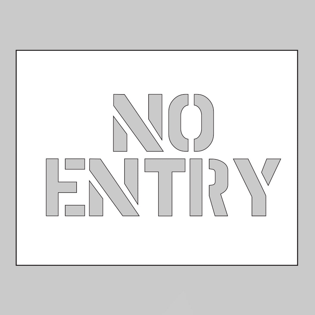 PVC Stencil 600 x 400mm - No Entry - Ready Set SuppliedPVC Stencil 600 x 400mm - No Entry59612