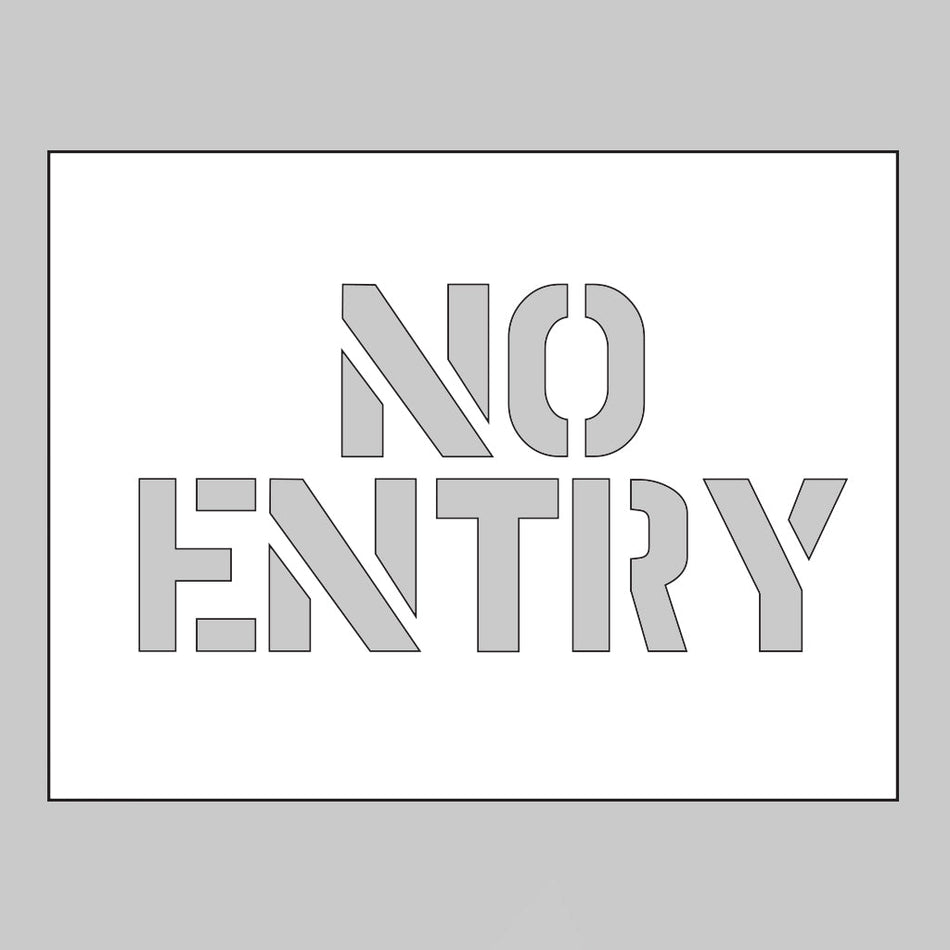 PVC Stencil 600 x 400mm - No Entry - Ready Set SuppliedPVC Stencil 600 x 400mm - No Entry59612