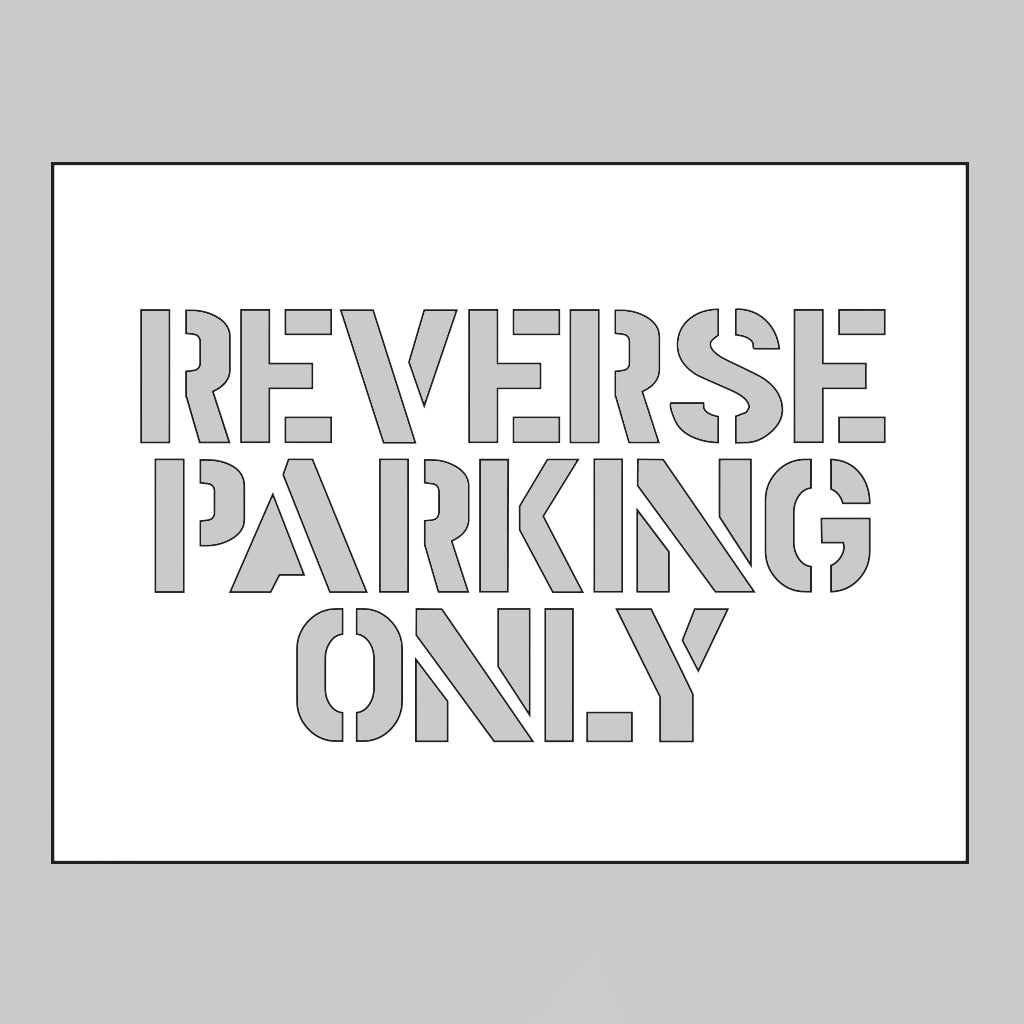 PVC Stencil 600 x 400mm - Reverse Parking Only - Ready Set SuppliedPVC Stencil 600 x 400mm - Reverse Parking Only59536
