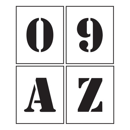 PVC Stencil A-Z & 0-9 100mm - Ready Set SuppliedPVC Stencil A-Z & 0-9 100mm59646
