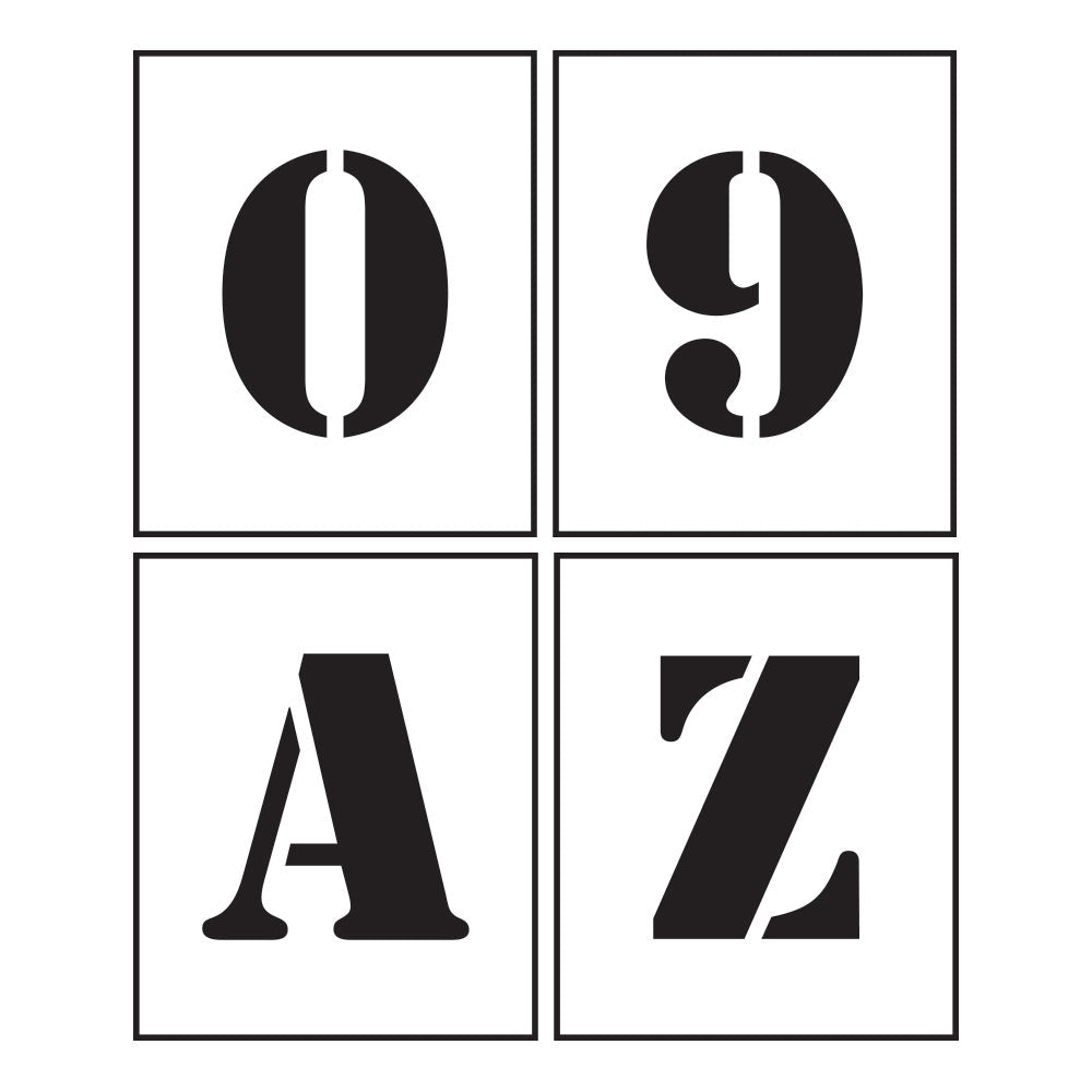 PVC Stencil A-Z & 0-9 50mm - Ready Set SuppliedPVC Stencil A-Z & 0-9 50mm59645
