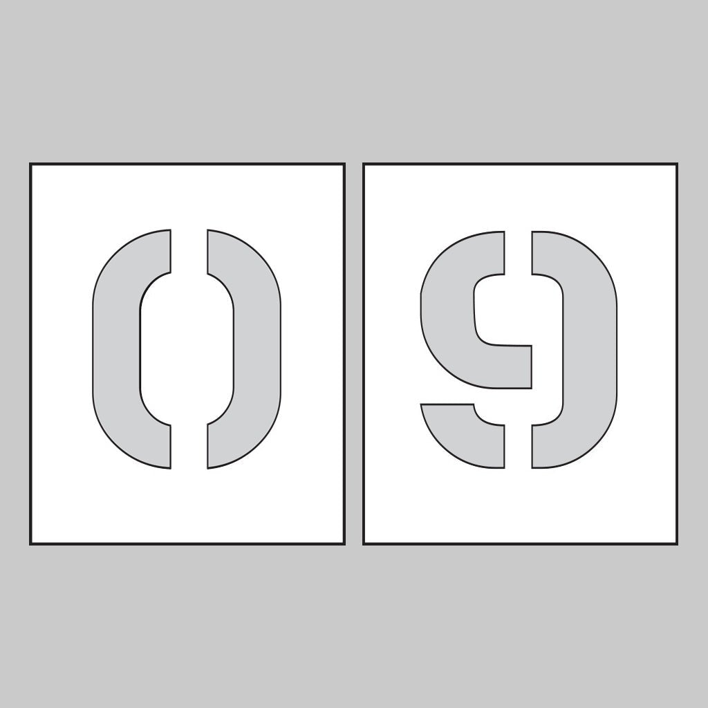 PVC Stencil Numbers 0-9 150mm - Ready Set SuppliedPVC Stencil Numbers 0-9 150mm59640