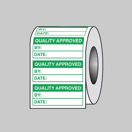Quality Approved Labels Roll of 100 - Ready Set SuppliedQuality Approved Labels Roll of 10059754