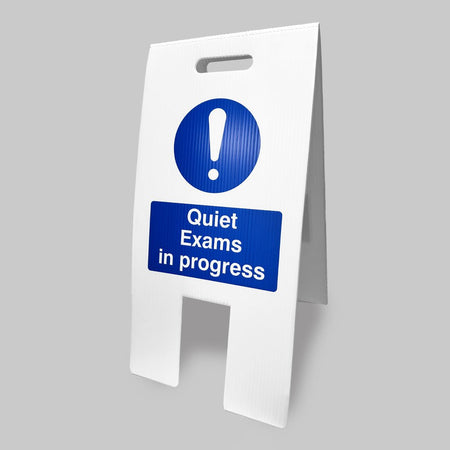 Quiet Exams In Progress 300x600mm Fluted Polypropylene Floor Sign - Ready Set SuppliedQuiet Exams In Progress 300x600mm Fluted Polypropylene Floor Sign55041