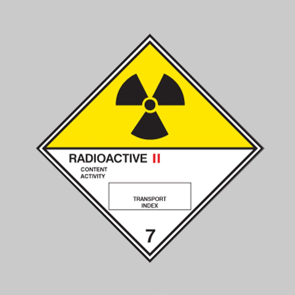 Radioactive Ii Diamond Sign - Ready Set SuppliedRadioactive Ii Diamond SignRigid Plastic14512F