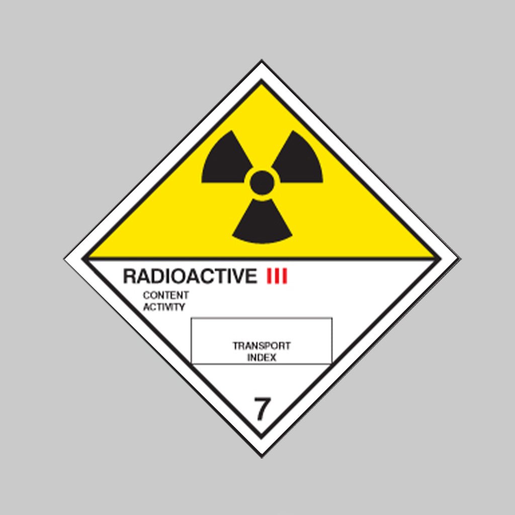 Radioactive Iii Diamond Sign - Ready Set SuppliedRadioactive Iii Diamond SignRigid Plastic14511F