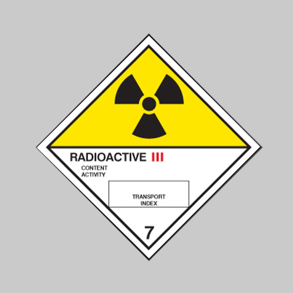 Radioactive Iii Diamond Sign - Ready Set SuppliedRadioactive Iii Diamond SignRigid Plastic14511F
