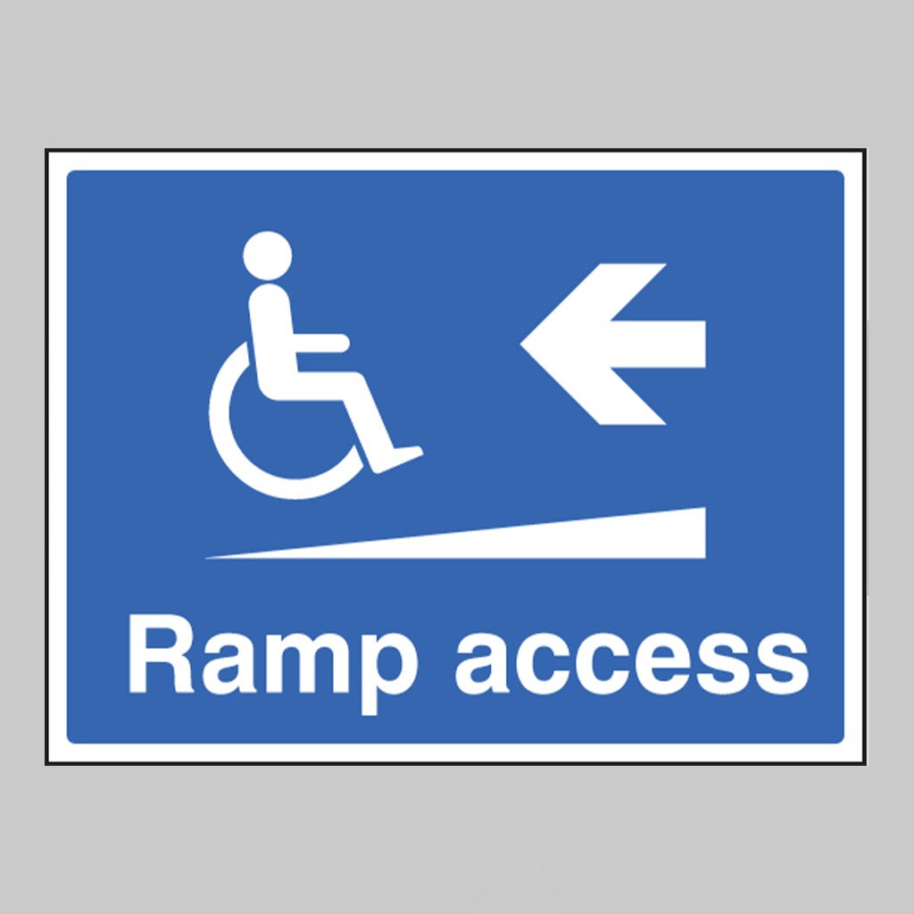 Ramp Access Left Sign - Ready Set SuppliedRamp Access Left SignRigid Plastic17604K