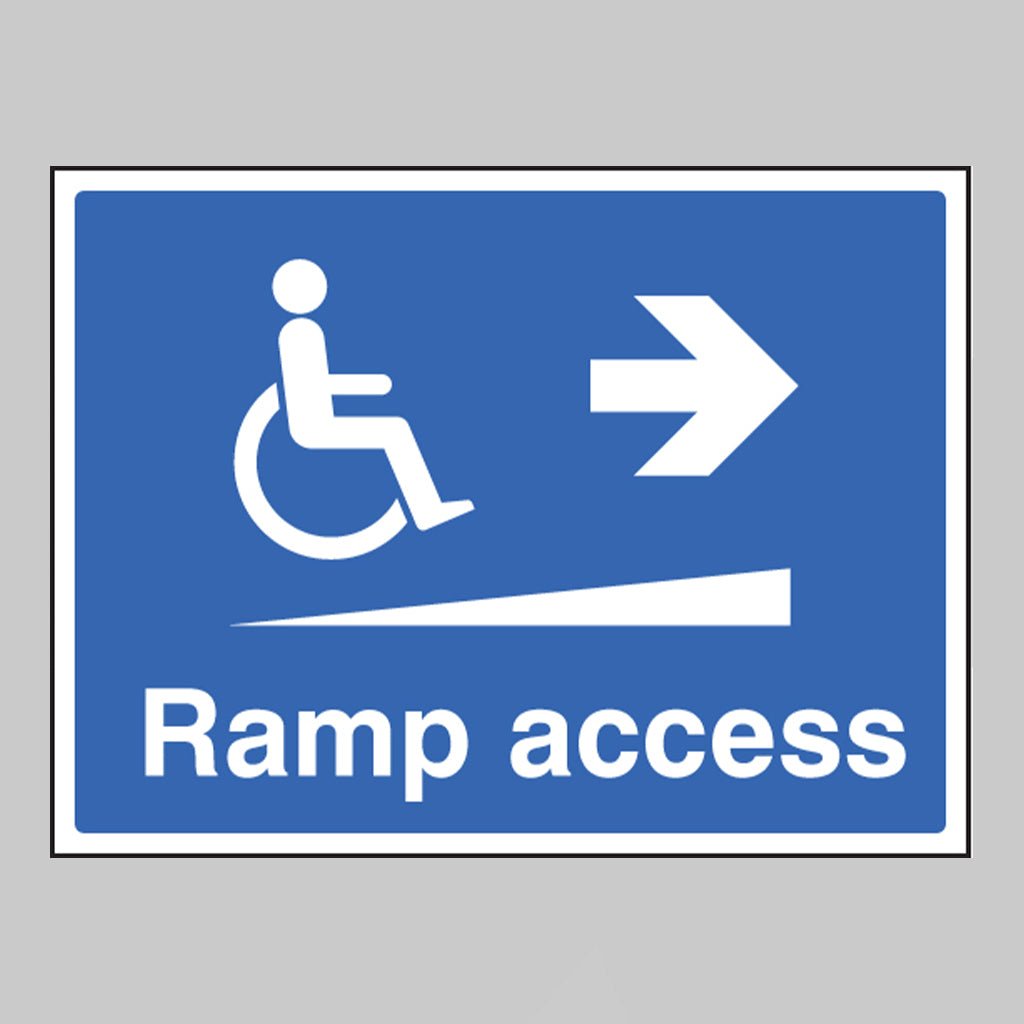 Ramp Access Right Sign - Ready Set SuppliedRamp Access Right SignRigid Plastic17602K