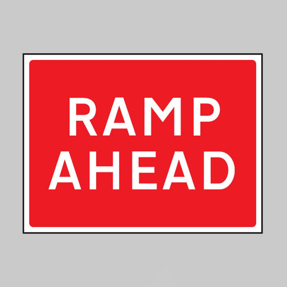 Ramp Ahead 1050 x 750mm Class RA1 Zintec Sign - Ready Set SuppliedRamp Ahead 1050 x 750mm Class RA1 Zintec Sign57911