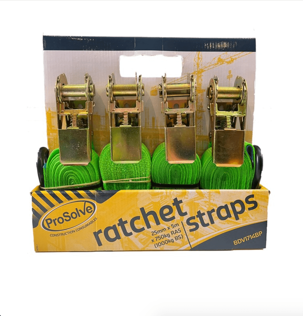 RATCHET STRAPS 25MM X 5M X 750KG RAS - Ready Set SuppliedRATCHET STRAPS 25MM X 5M X 750KG RAS100