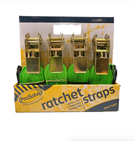 RATCHET STRAPS 25MM X 5M X 750KG RAS - Ready Set SuppliedRATCHET STRAPS 25MM X 5M X 750KG RAS100
