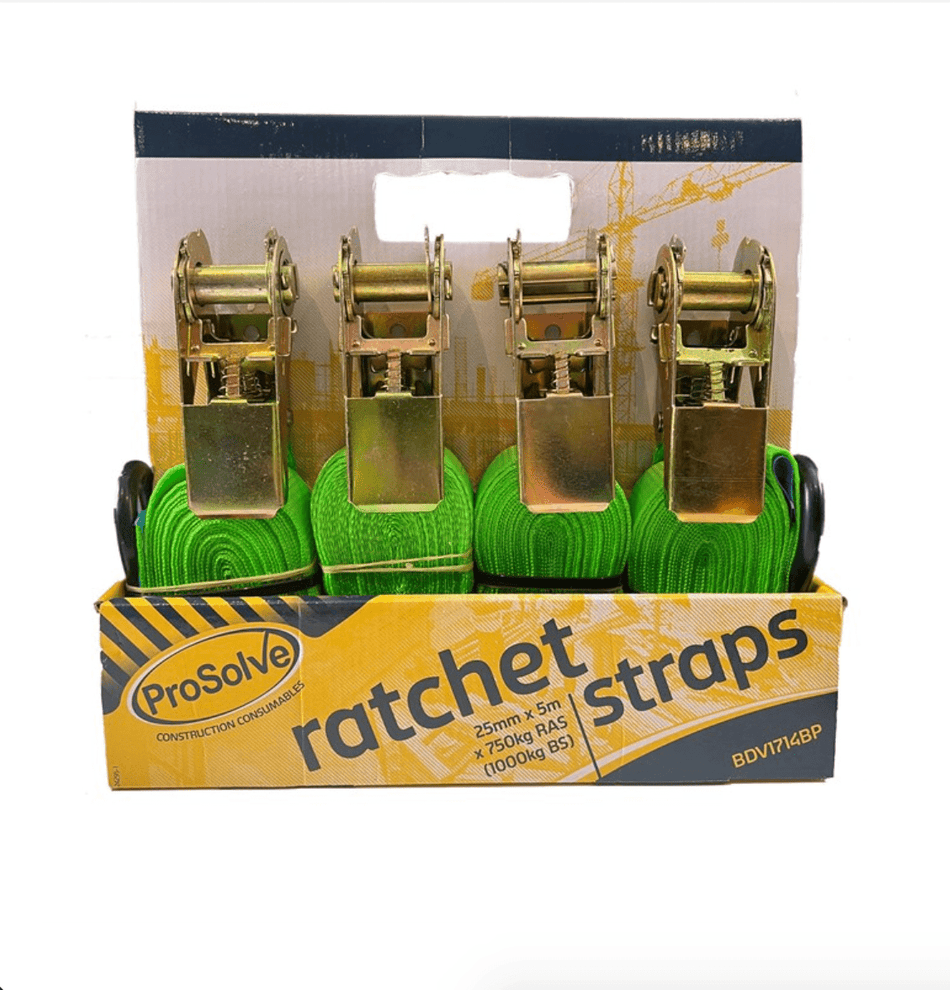 RATCHET STRAPS 25MM X 5M X 750KG RAS - Ready Set SuppliedRATCHET STRAPS 25MM X 5M X 750KG RAS100