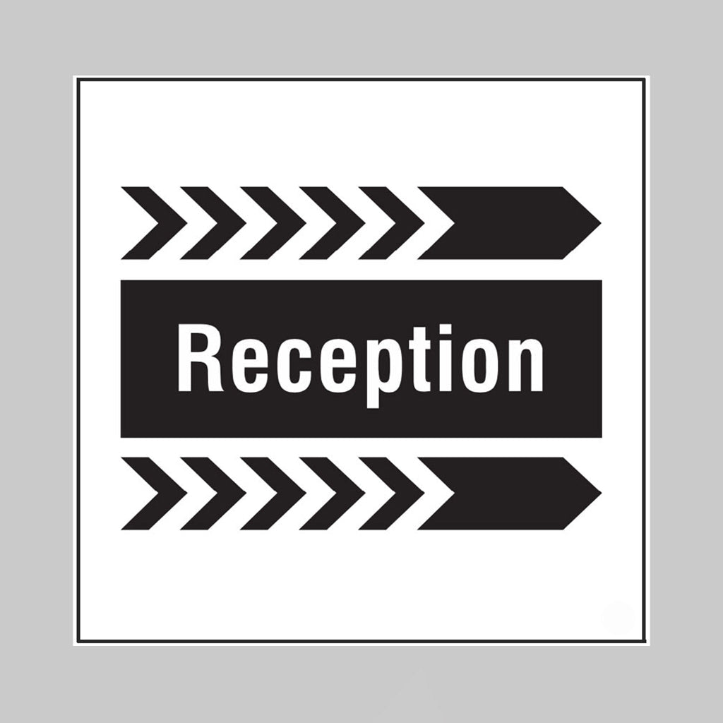 Reception, Arrow Right Builder Signs 400 x 400mm - Ready Set SuppliedReception, Arrow Right Builder Signs 400 x 400mm55707