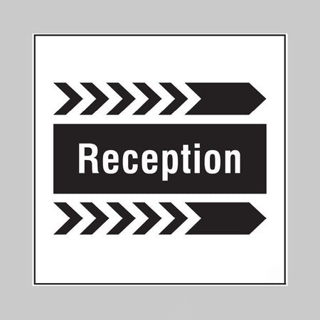 Reception, Arrow Right Builder Signs 400 x 400mm - Ready Set SuppliedReception, Arrow Right Builder Signs 400 x 400mm55707