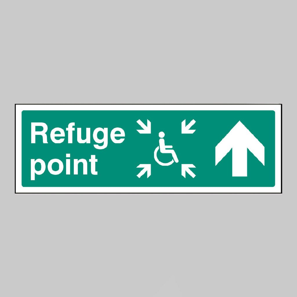 Refuge Point Arrow Up Sign - Ready Set SuppliedRefuge Point Arrow Up SignRigid Plastic12146G
