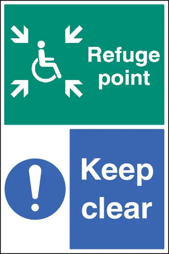 Refuge Point Keep Clear Floor Graphic 400 x 600mm (External Grade) - Ready Set SuppliedRefuge Point Keep Clear Floor Graphic 400 x 600mm (External Grade)53583