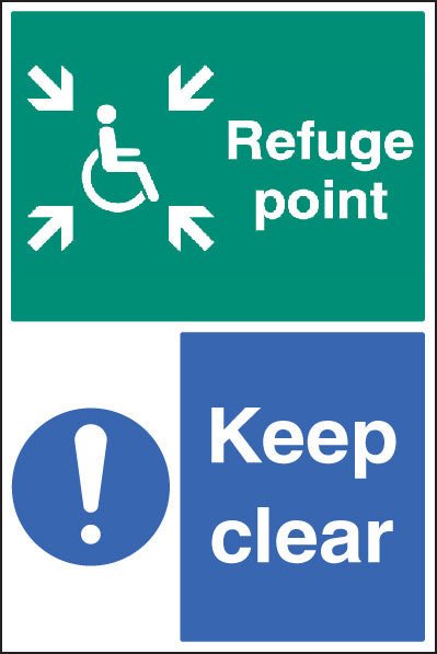 Refuge Point Keep Clear Floor Graphic 400 x 600mm - Ready Set SuppliedRefuge Point Keep Clear Floor Graphic 400 x 600mm58823
