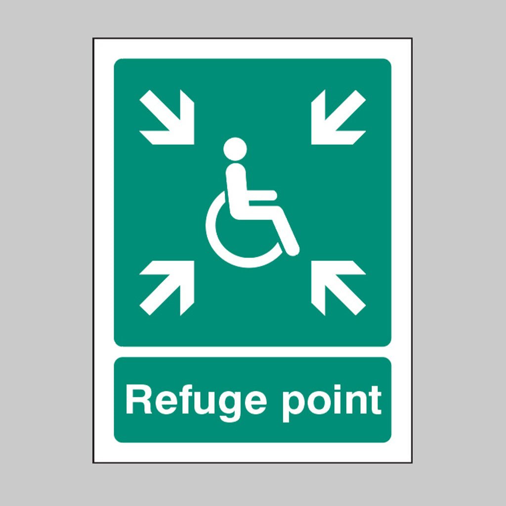 Refuge Point Sign - Ready Set SuppliedRefuge Point SignRigid Plastic12095E