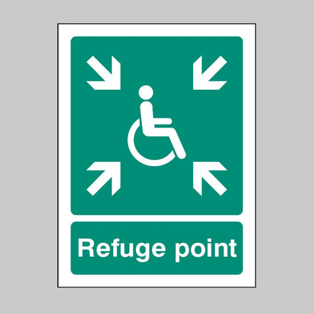 Refuge Point Sign - Ready Set SuppliedRefuge Point SignRigid Plastic12095E