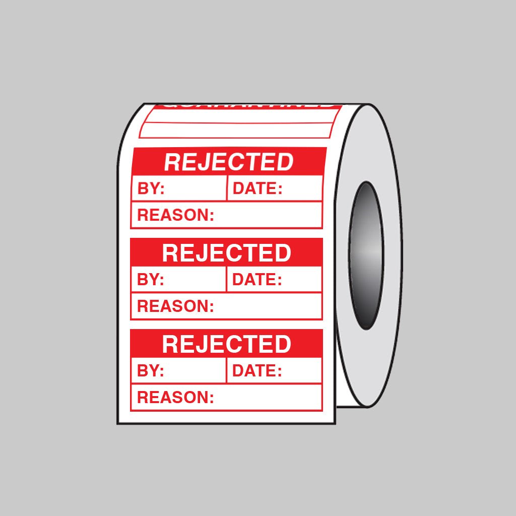Rejected Labels Roll of 100 - Ready Set SuppliedRejected Labels Roll of 10059757