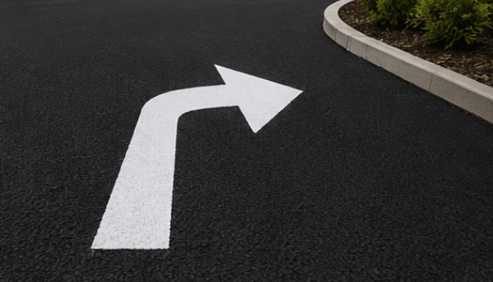 Right turn Arrow Thermoplastic Road marking - Ready Set SuppliedRight turn Arrow Thermoplastic Road marking1000mm x 250mm