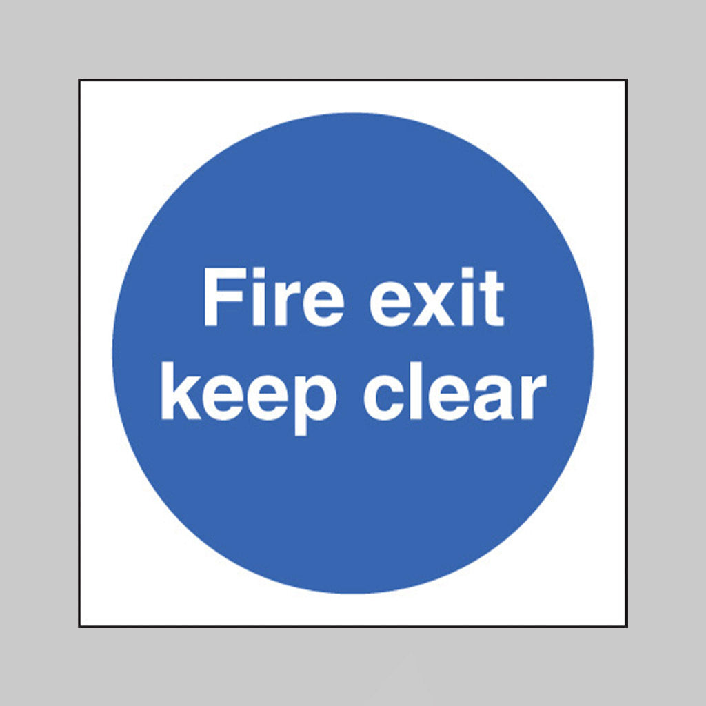 Fire exit keep clear