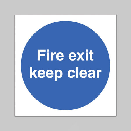 Fire exit keep clear