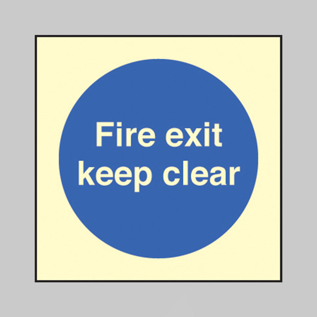 Fire exit keep clear