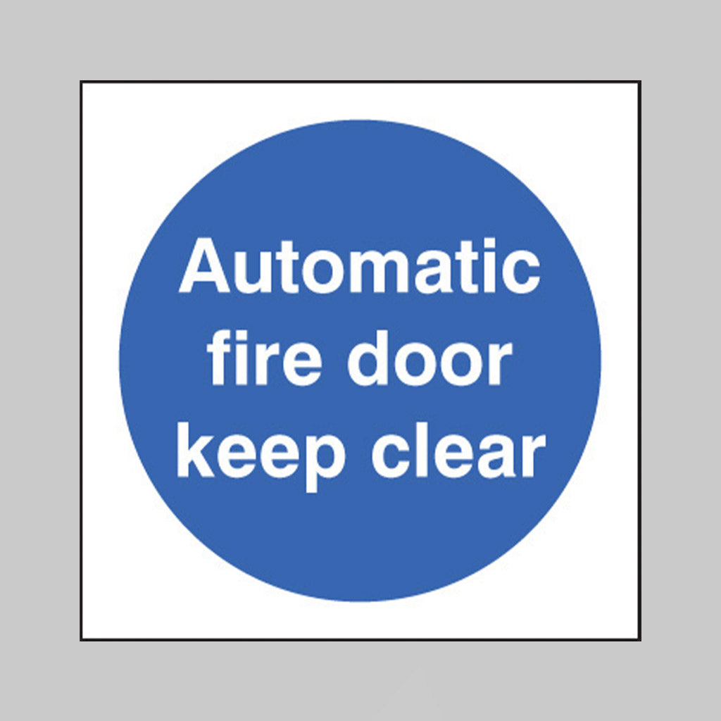 Automatic fire door keep clear