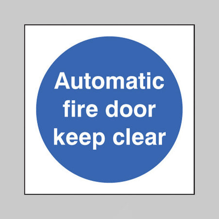 Automatic fire door keep clear