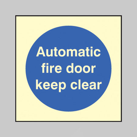 Automatic fire door keep clear