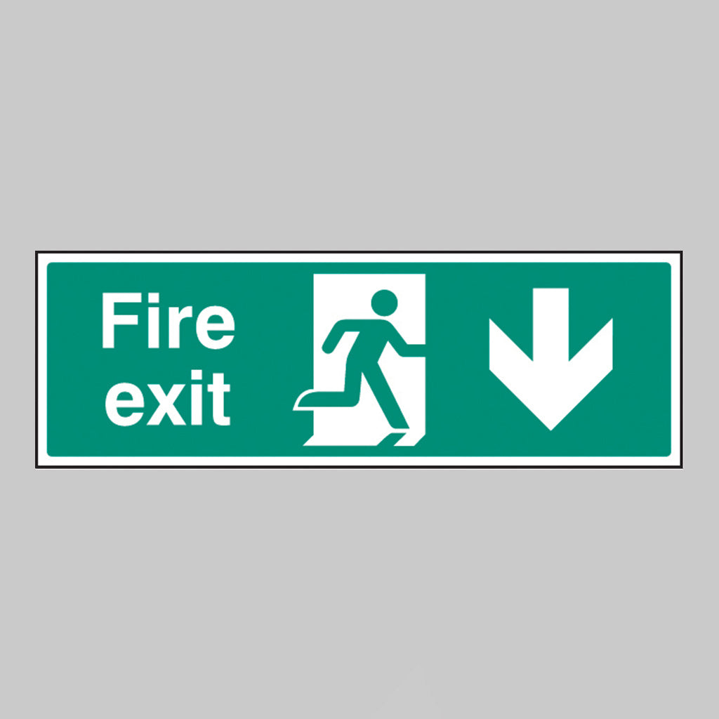 Fire exit arrow down