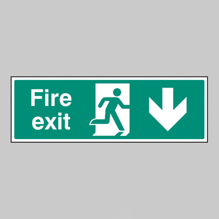 Fire exit arrow down