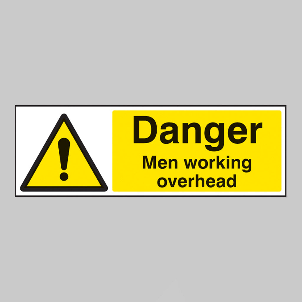 Danger men working overhead