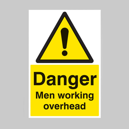 Danger men working overhead