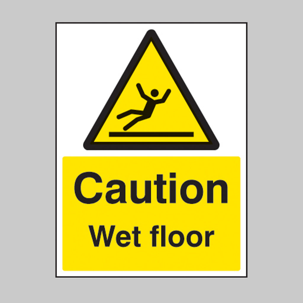 Caution wet floor