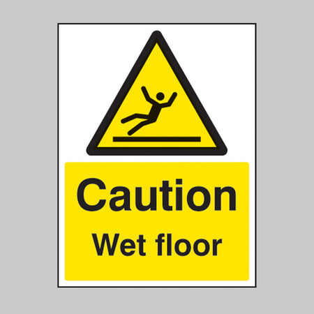 Caution wet floor