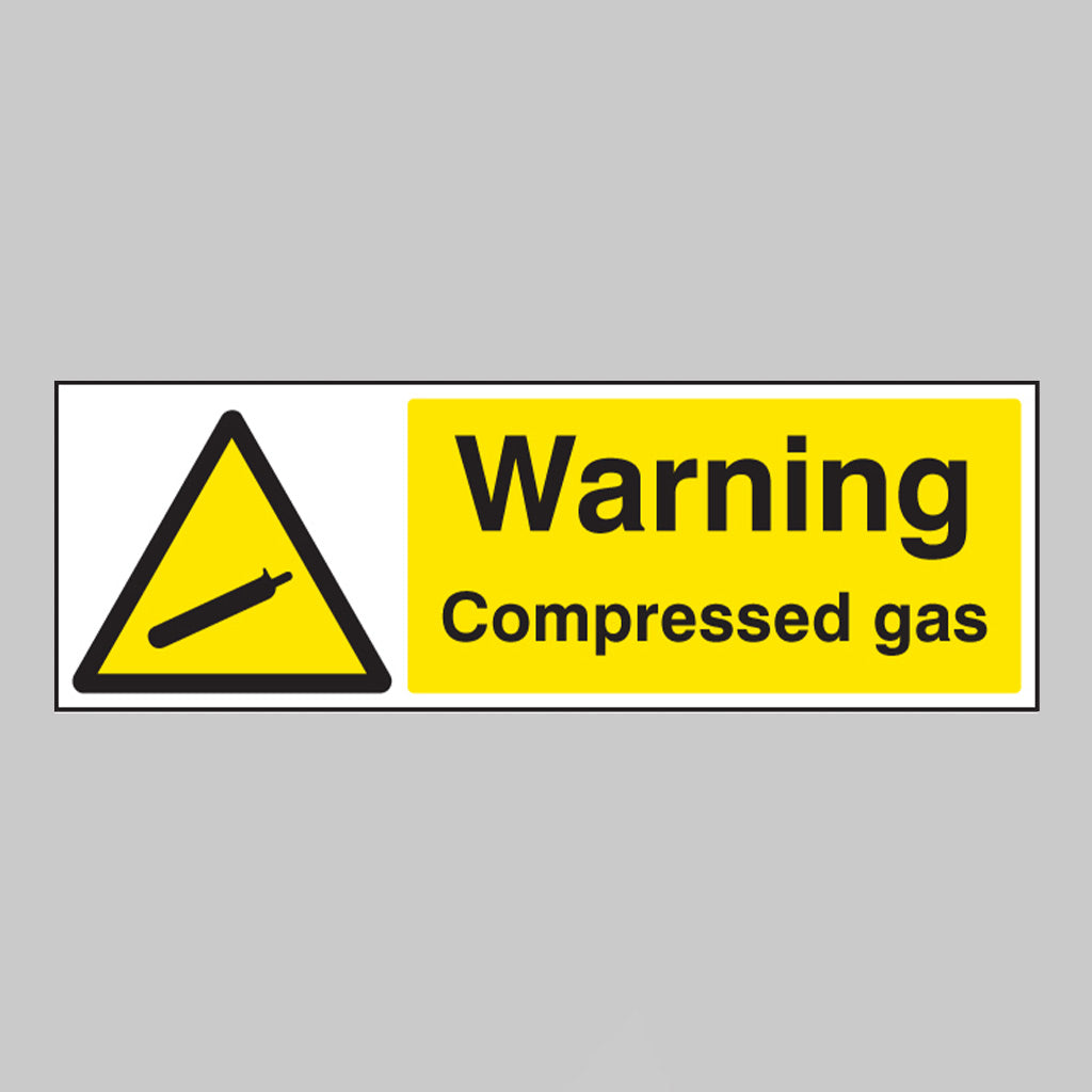Warning compressed gas