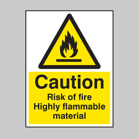 Caution risk of fire - highly flammable material