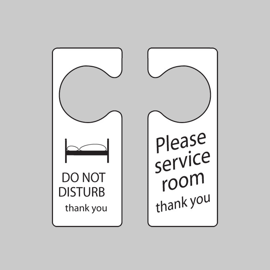 Do not disturb/Please service room door hanger 80x205mm double sided