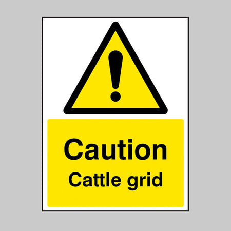 Caution Cattle grid