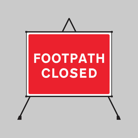 Footpath Closed reflective fold up sign 600x450mm