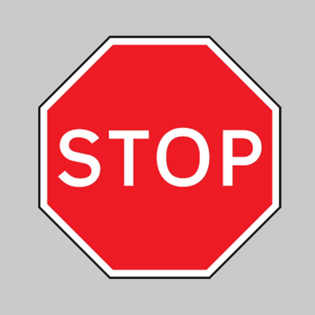 Stop Class R2 Permanent 750mm Octagon (3mm aluminium composite) c/w channelling
