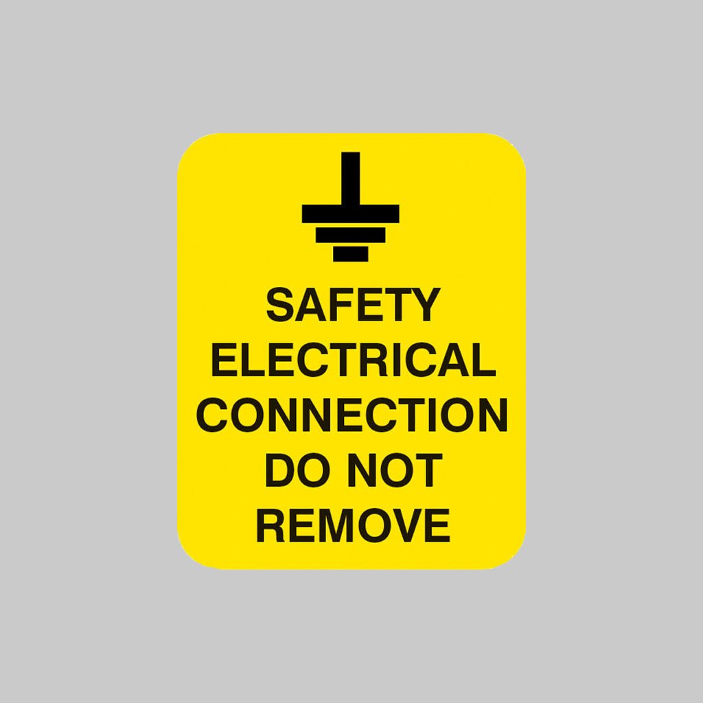 Safety Electrical Connection Do Not Remove Sheet of 25 Labels 40 x 50mm - Ready Set SuppliedSafety Electrical Connection Do Not Remove Sheet of 25 Labels 40 x 50mm54061