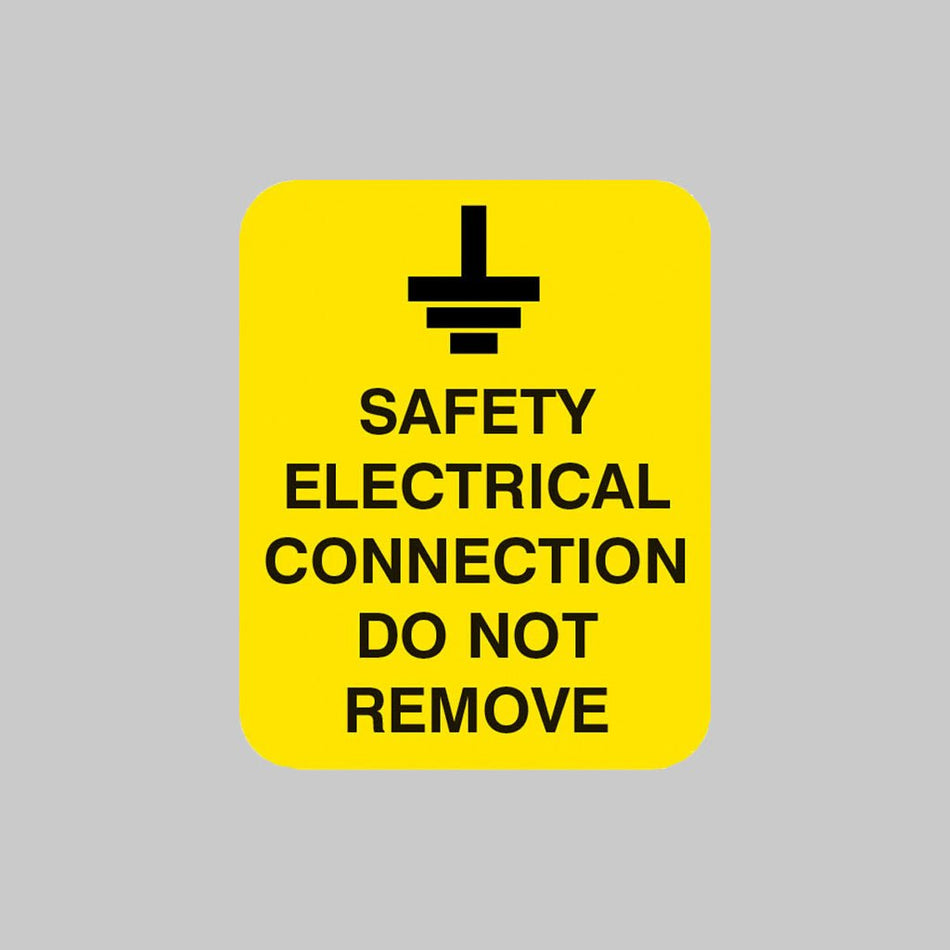 Safety Electrical Connection Do Not Remove Sheet of 25 Labels 40 x 50mm - Ready Set SuppliedSafety Electrical Connection Do Not Remove Sheet of 25 Labels 40 x 50mm54061